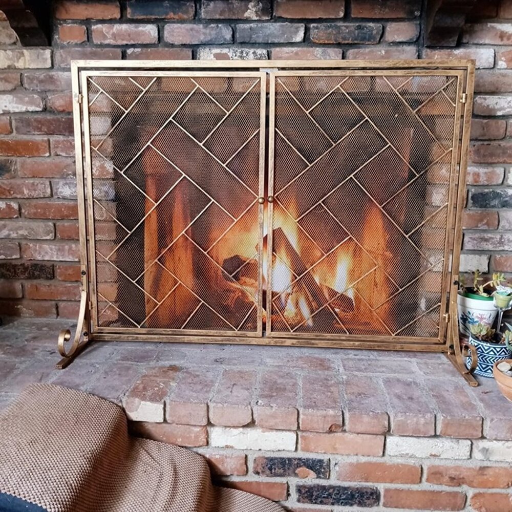 NEW 39.4x27.6" Burning Fire Tapestry Christmas Wood Fireplace Bright Brick Wall - Picture 7 of 7